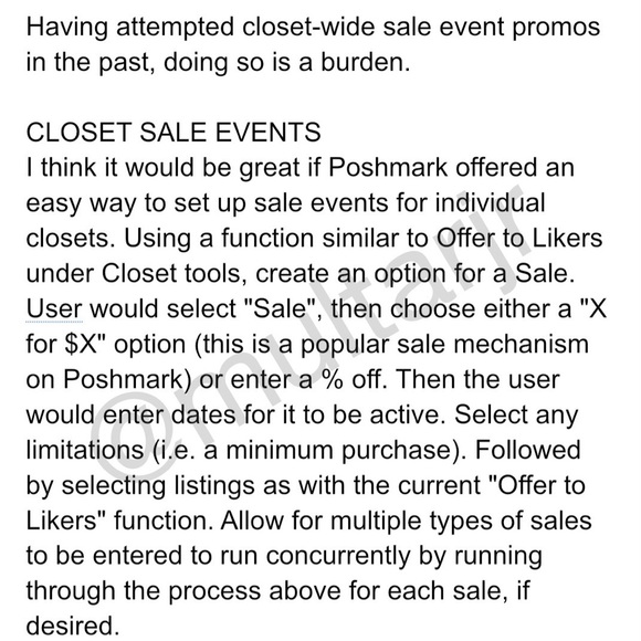 NEW Poshmark SALE EVENT Function—Thoughts? - Picture 2 of 4